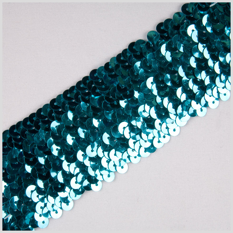 1.75" Aquamarine Stretch Sequin