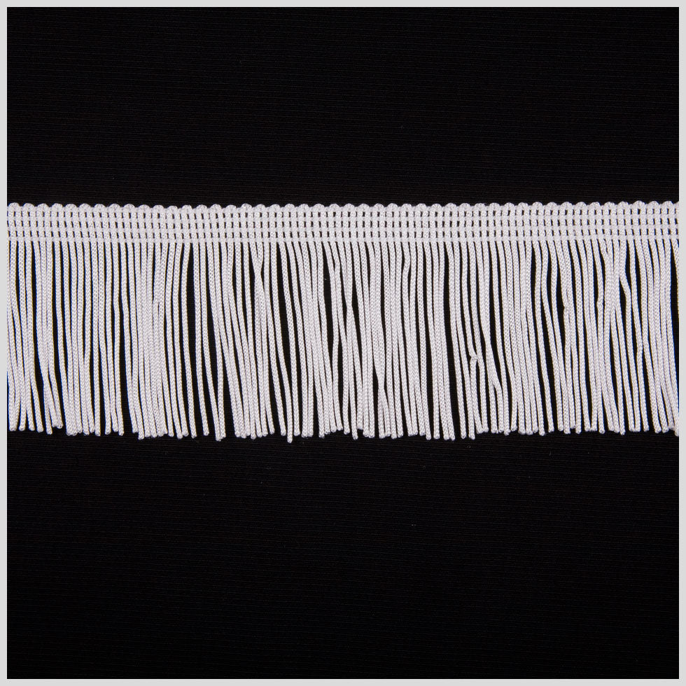 White Chainette Fringe - 2"