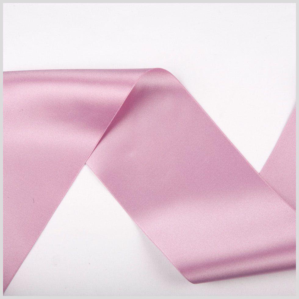 3.75" Mauve Double Face French Satin Ribbon