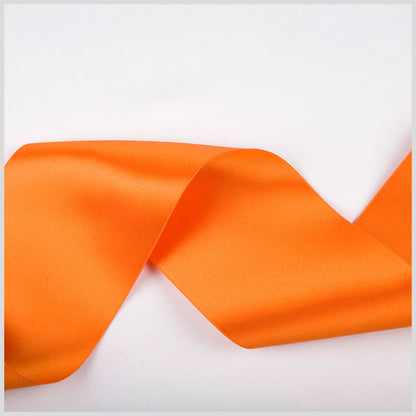 3.75" Pumpkin Double Face French Satin Ribbon