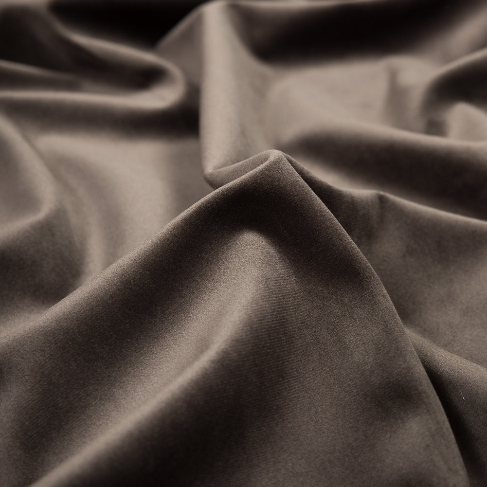 Ultra Soft Polyester Velvet - Bark - British Imported Detail