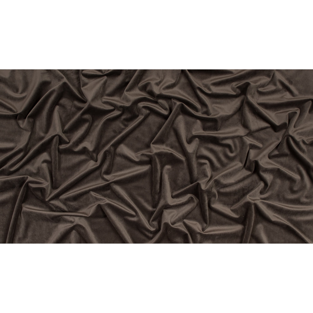 Ultra Soft Polyester Velvet - Bark - British Imported Full