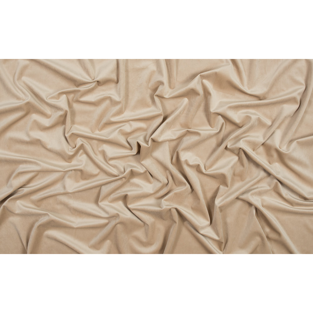 Ultra Soft Polyester Velvet - Latte - British Imported Full