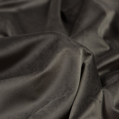 Ultra Soft Polyester Velvet - Gunmetal - British Imported Detail