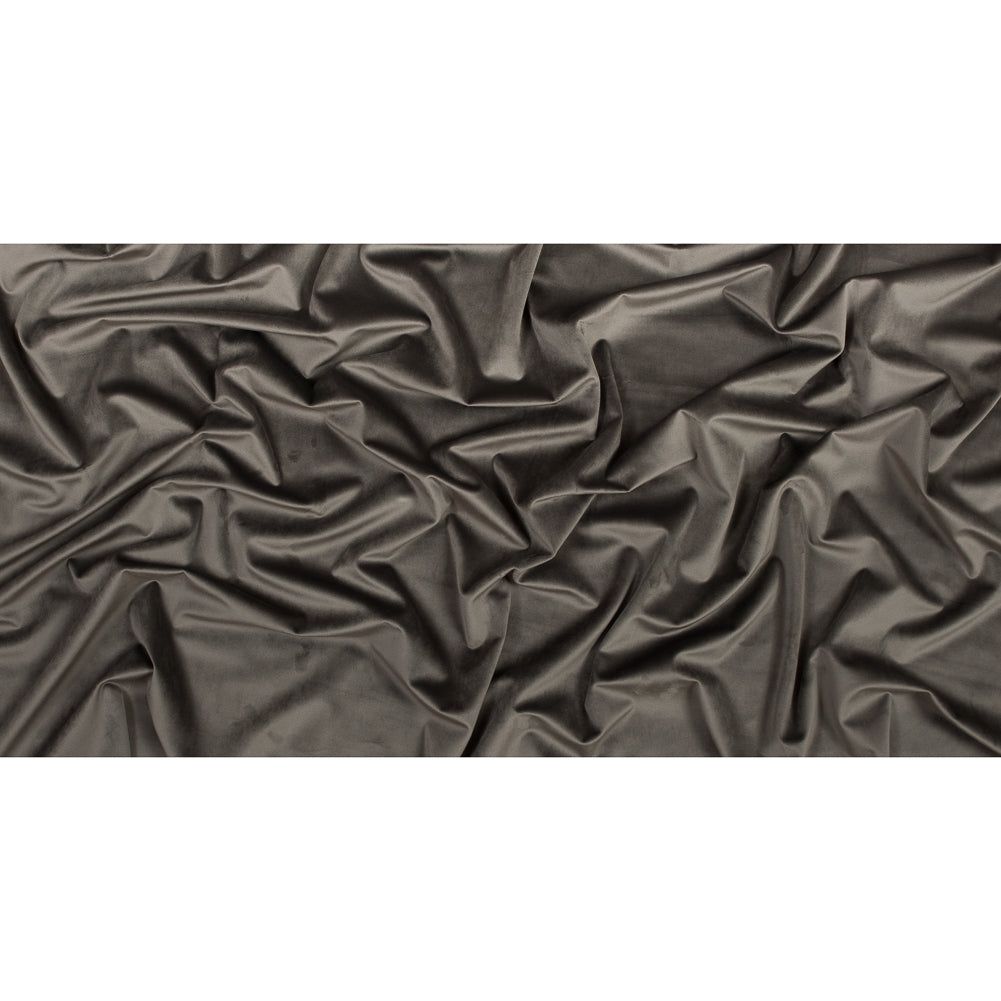 Ultra Soft Polyester Velvet - Gunmetal - British Imported Full