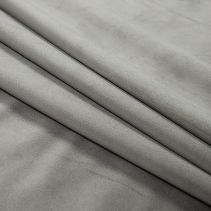 Ultra Soft Polyester Velvet - Gray - British Imported Folded