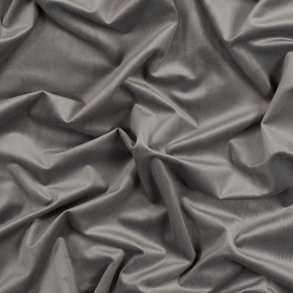 Ultra Soft Polyester Velvet - Gray - British Imported