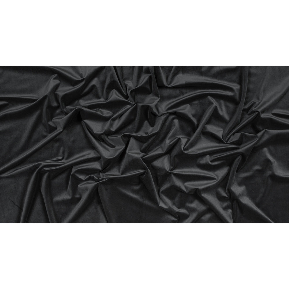 Ultra Soft Polyester Velvet - Noir - British Imported Full