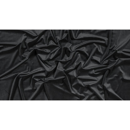 Ultra Soft Polyester Velvet - Noir - British Imported Full