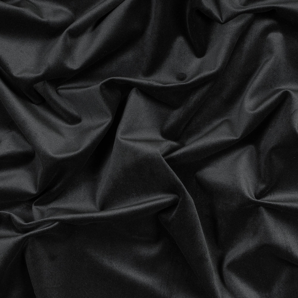 Ultra Soft Polyester Velvet - Noir - British Imported
