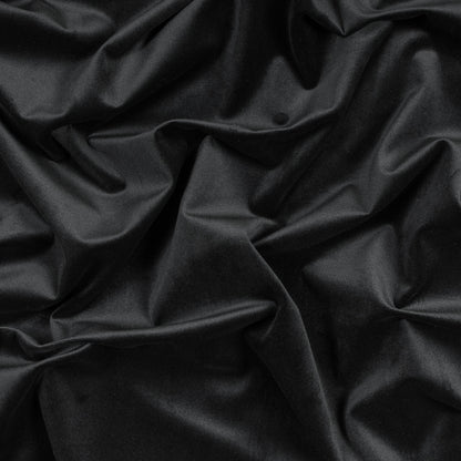 Ultra Soft Polyester Velvet - Noir - British Imported