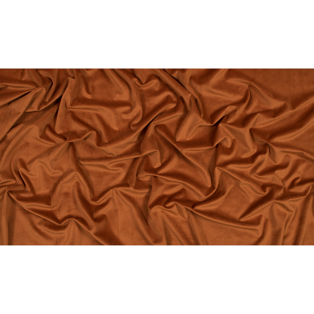 Ultra Soft Polyester Velvet - Rust - British Imported Full