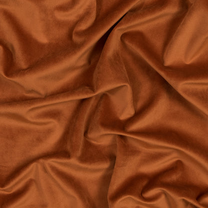 Ultra Soft Polyester Velvet - Rust - British Imported