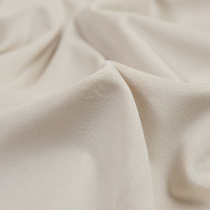 Ultra Soft Polyester Velvet - Cream - British Imported Detail