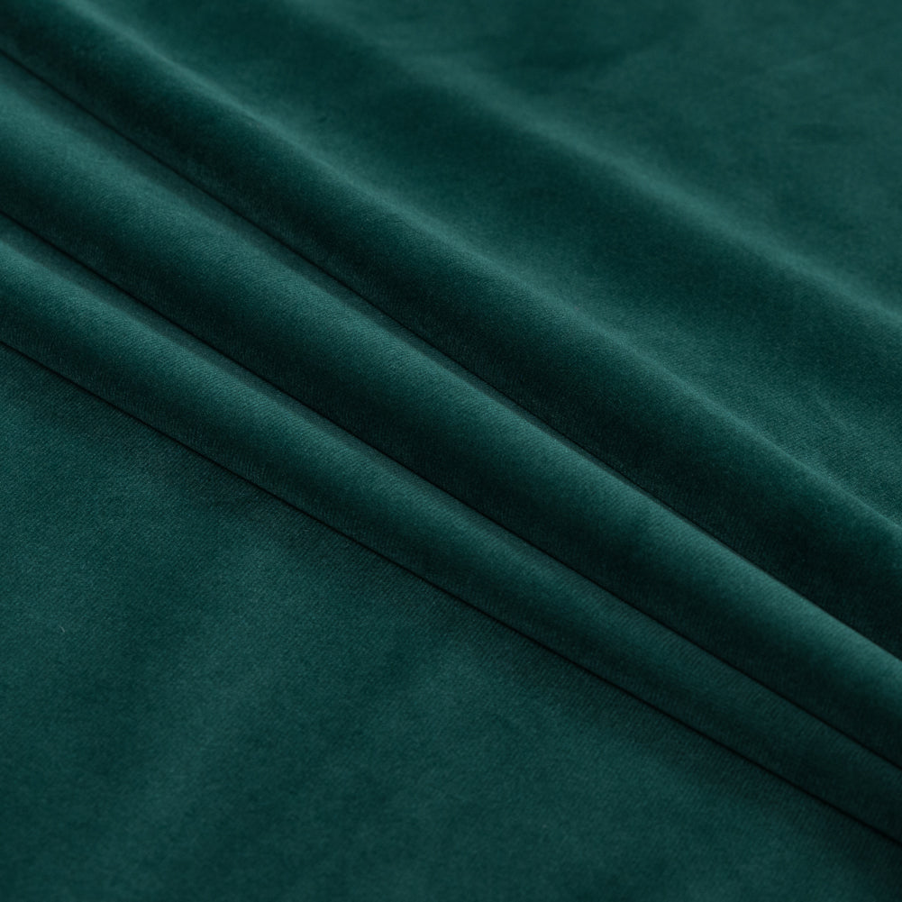 Ultra Soft Polyester Velvet - Emerald - British Imported Folded
