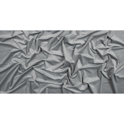 Ultra Soft Polyester Velvet - Silver - British Imported Full