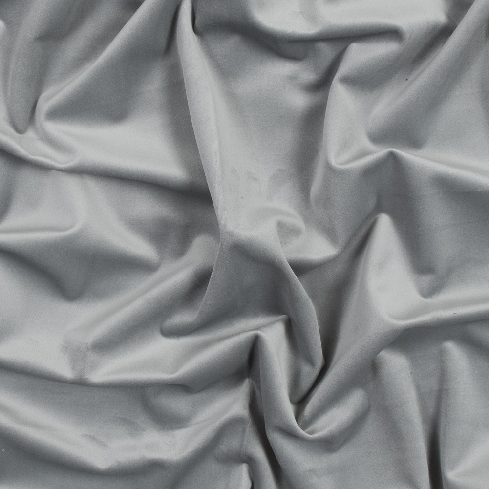 Ultra Soft Polyester Velvet - Silver - British Imported