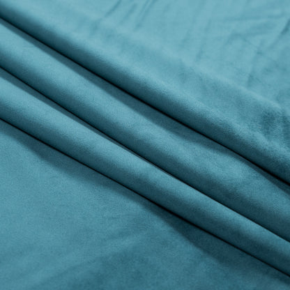 Ultra Soft Polyester Velvet - Teal - British Imported Folded