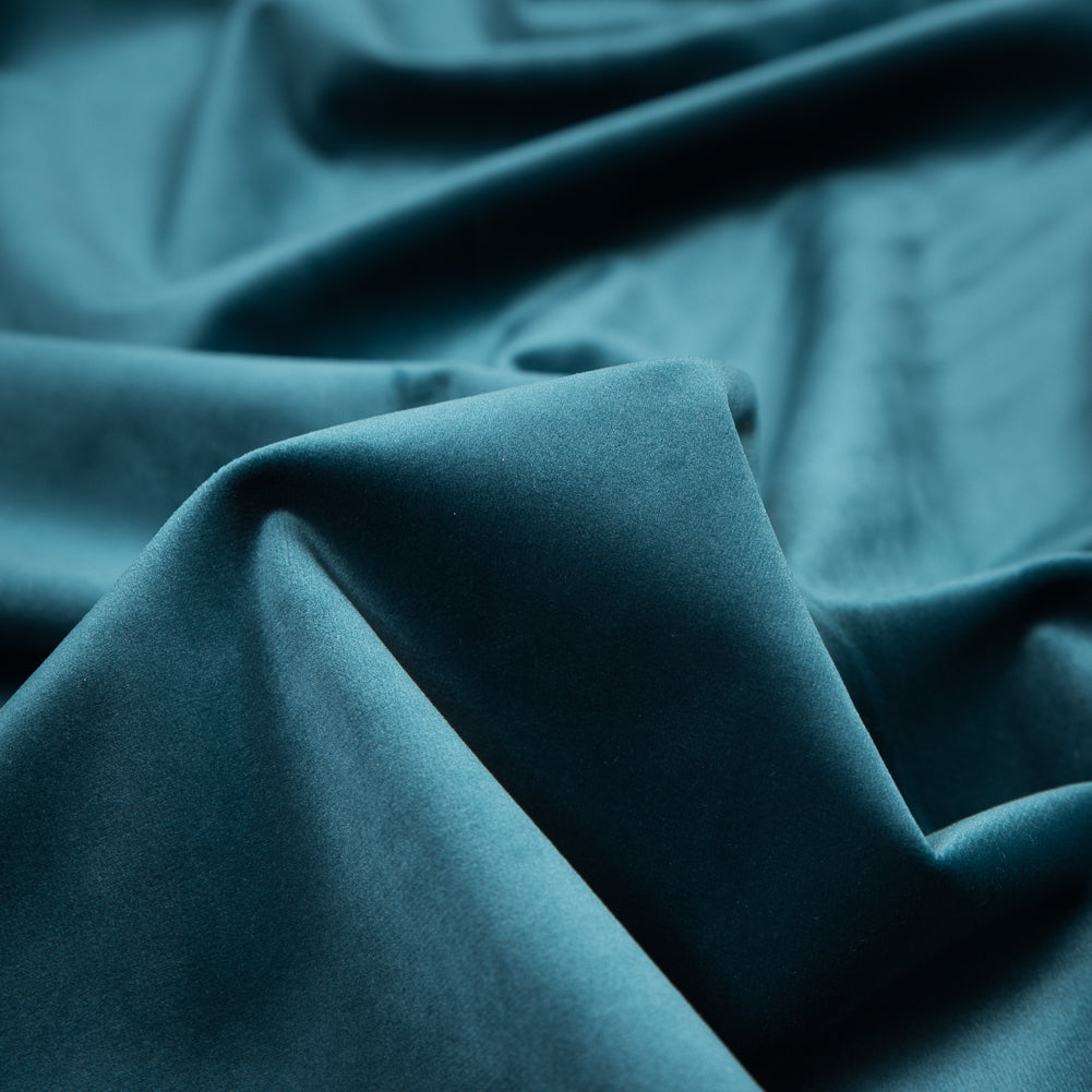 Ultra Soft Polyester Velvet - Teal - British Imported Detail
