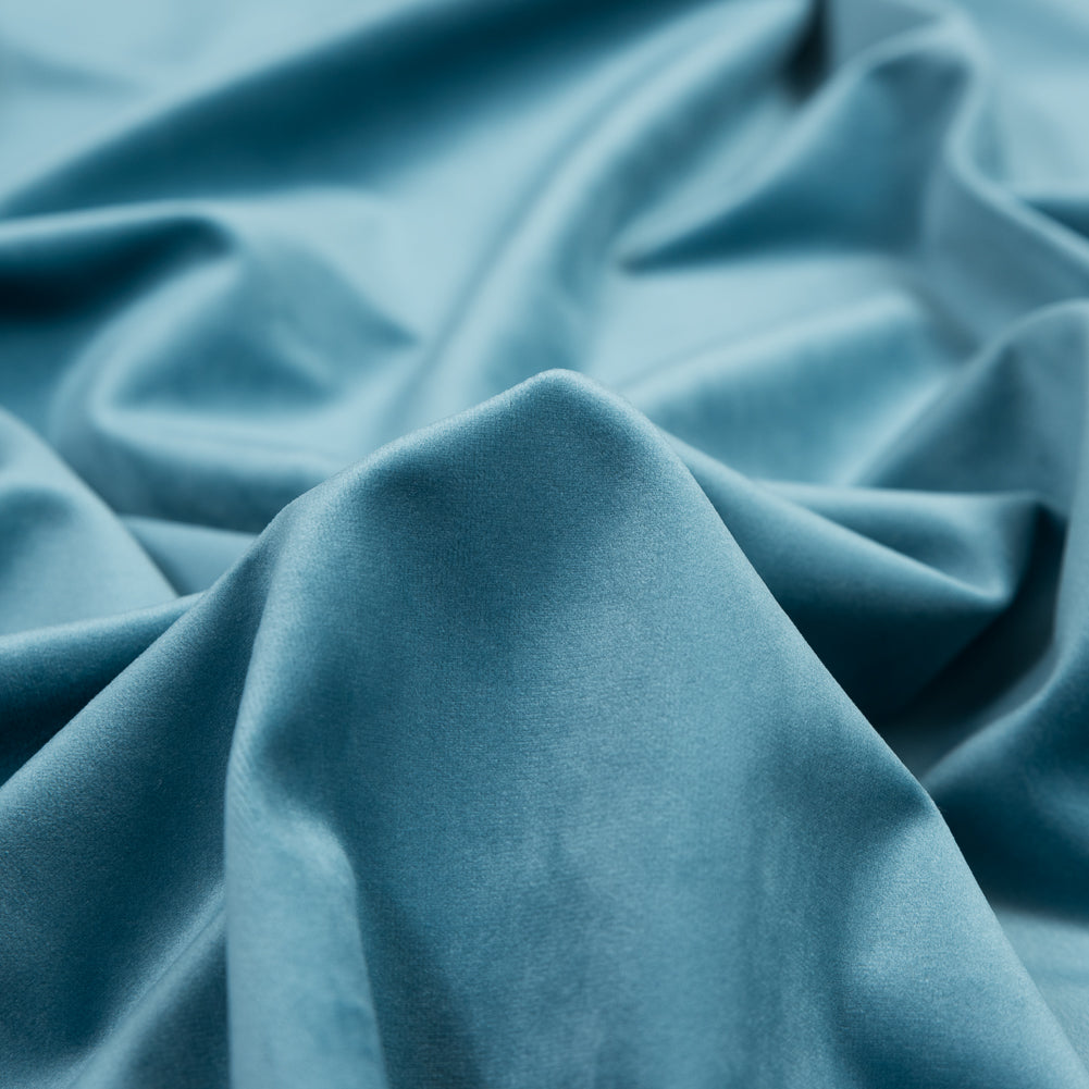 Ultra Soft Polyester Velvet - Topaz - British Imported Detail