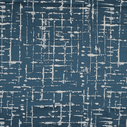 British Imported Navy Abstract Satin-Faced Jacquard