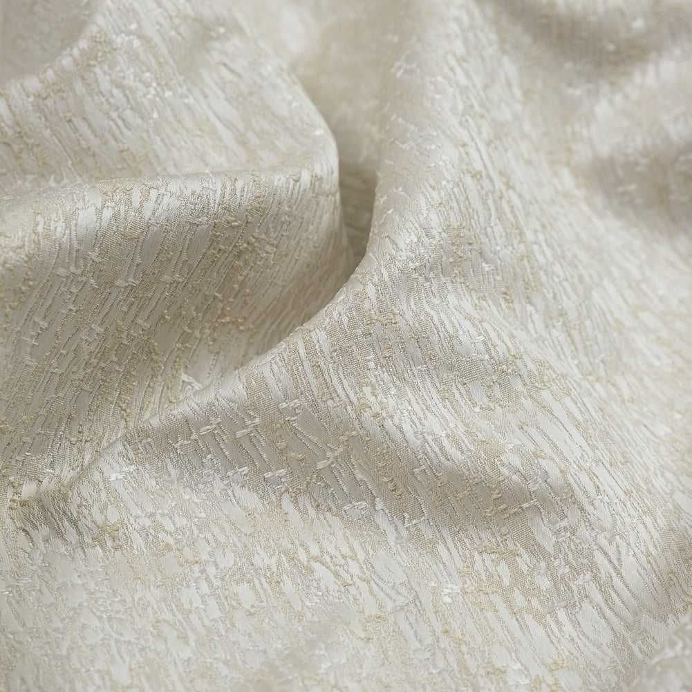 Satin-Face Jacquard - Champagne Crackle - British Imported Detail