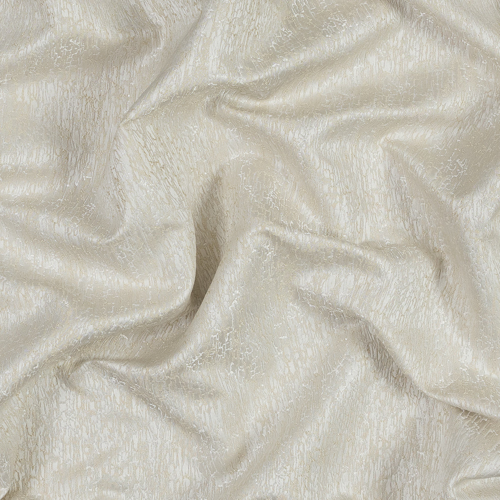 Satin-Face Jacquard - Champagne Crackle - British Imported