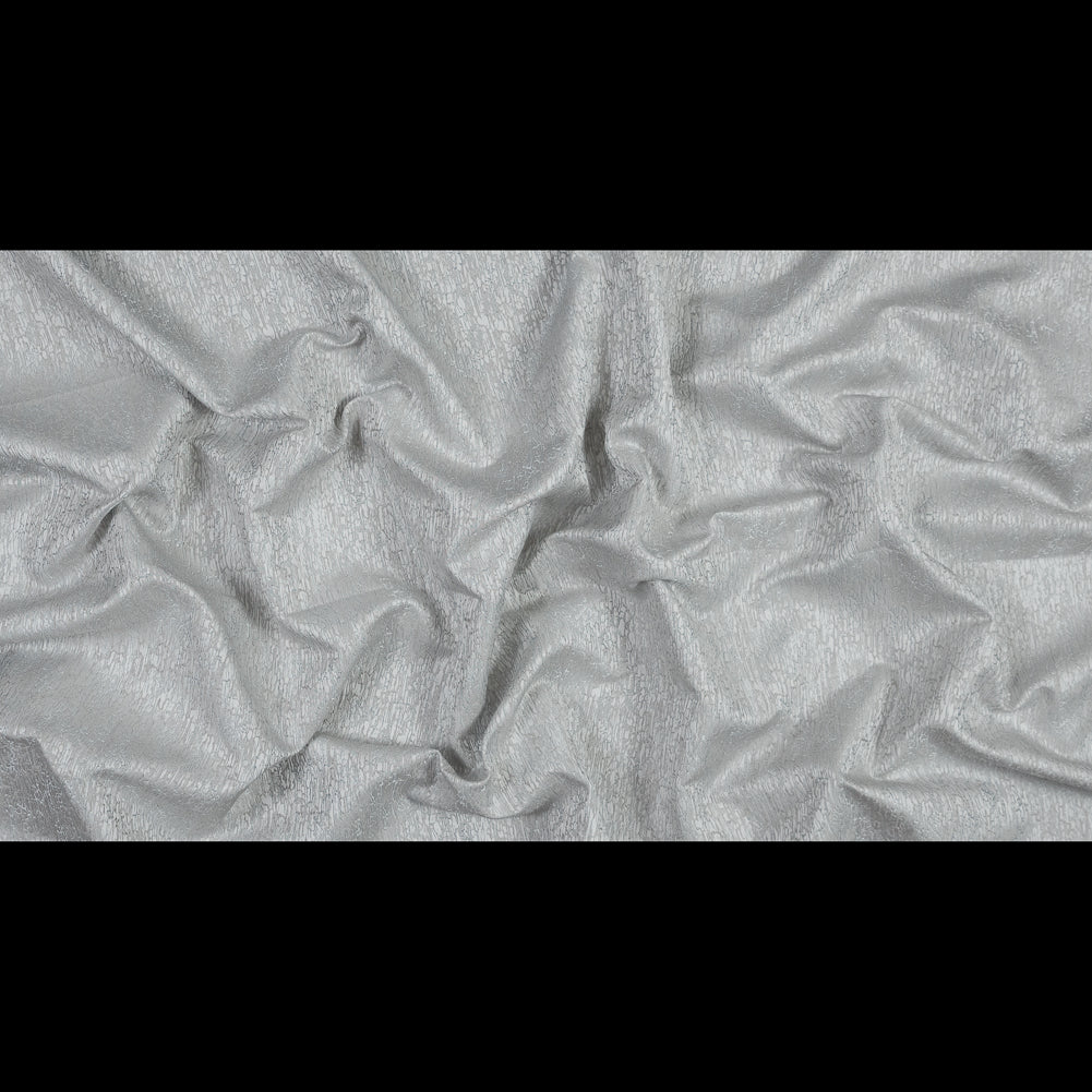 Satin-Face Jacquard - Silver Crackle - British Imported Full