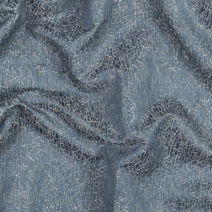 Satin-Face Jacquard - Sky Crackle - British Imported