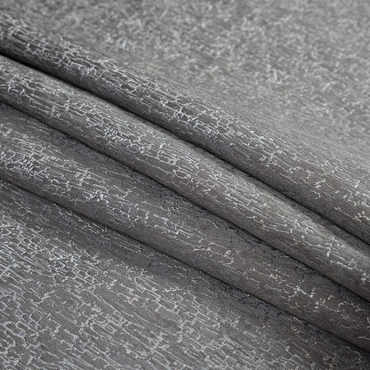 Satin-Face Jacquard - Slate Crackle - British Imported Folded