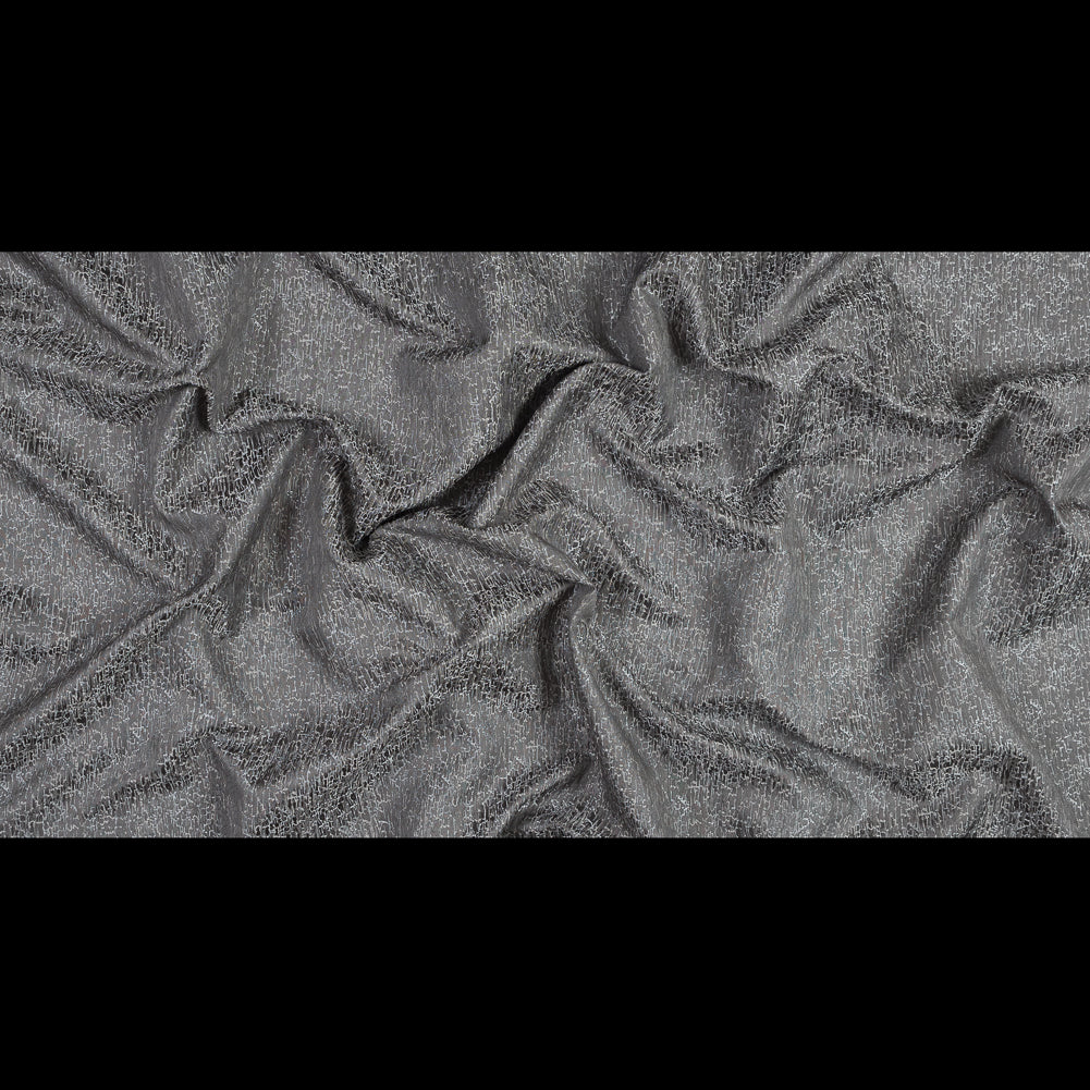 Satin-Face Jacquard - Slate Crackle - British Imported Full