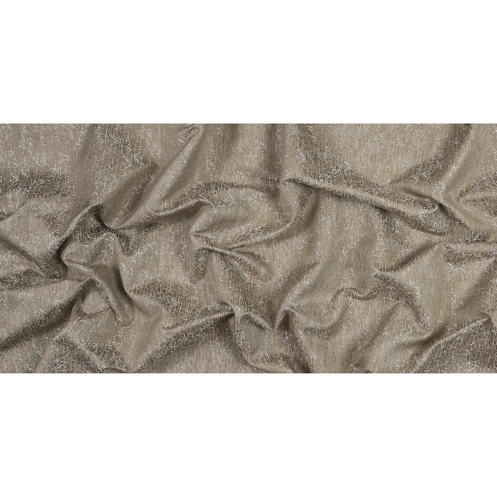 Satin-Face Jacquard - Taupe Crackle - British Imported Full