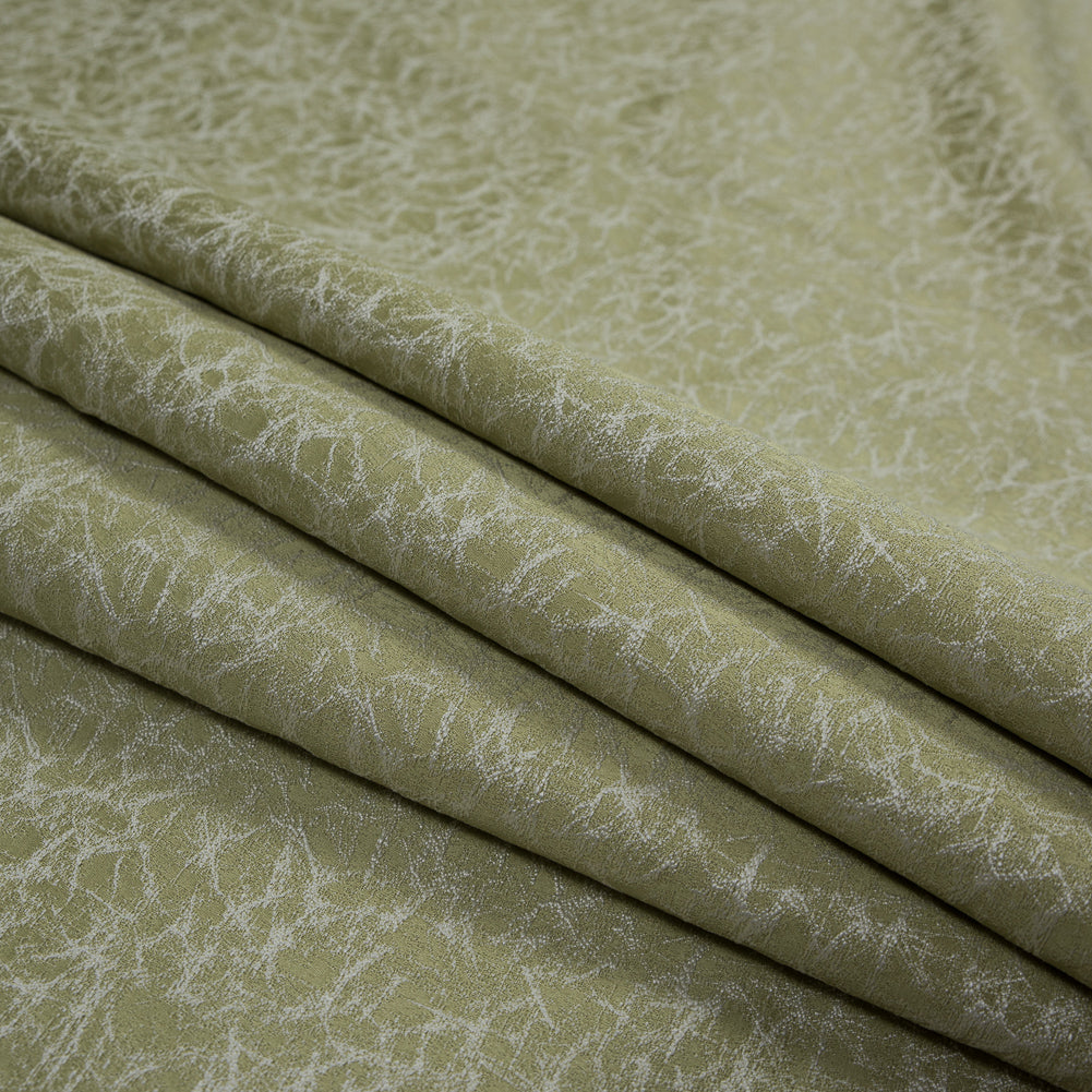 Satin-Faced Jacquard - Apple Cracked - British Imported Folded