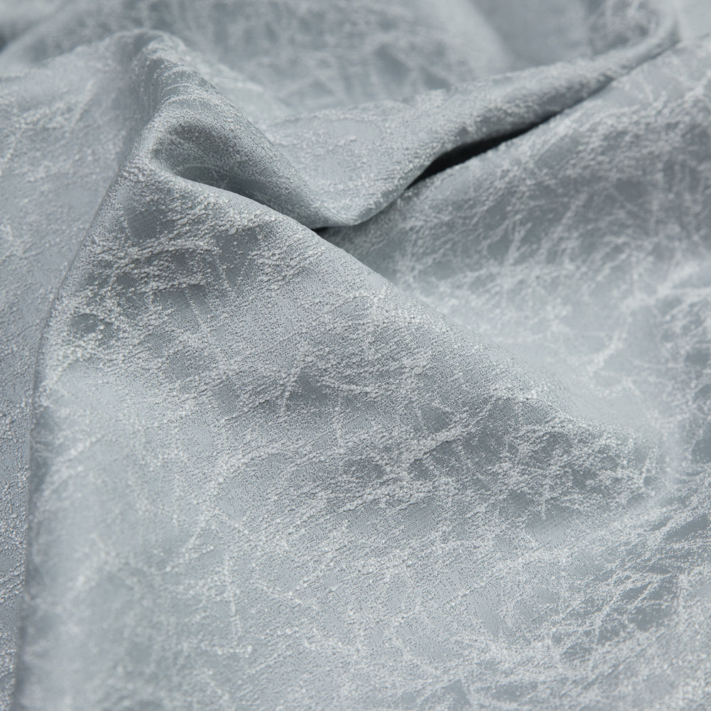 Satin-Faced Jacquard - Silver Cracked - British Imported Detail