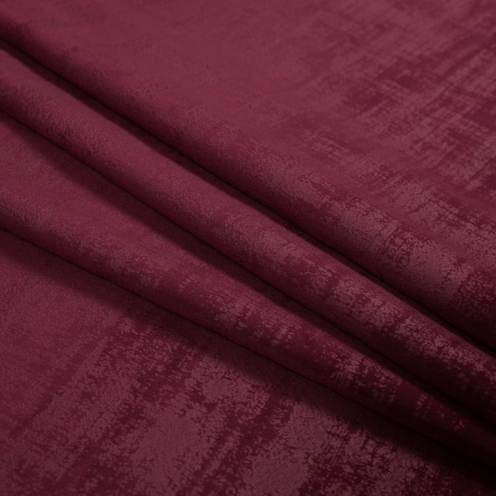 Embossed Textured Velvet - Berry - British Imported Folded