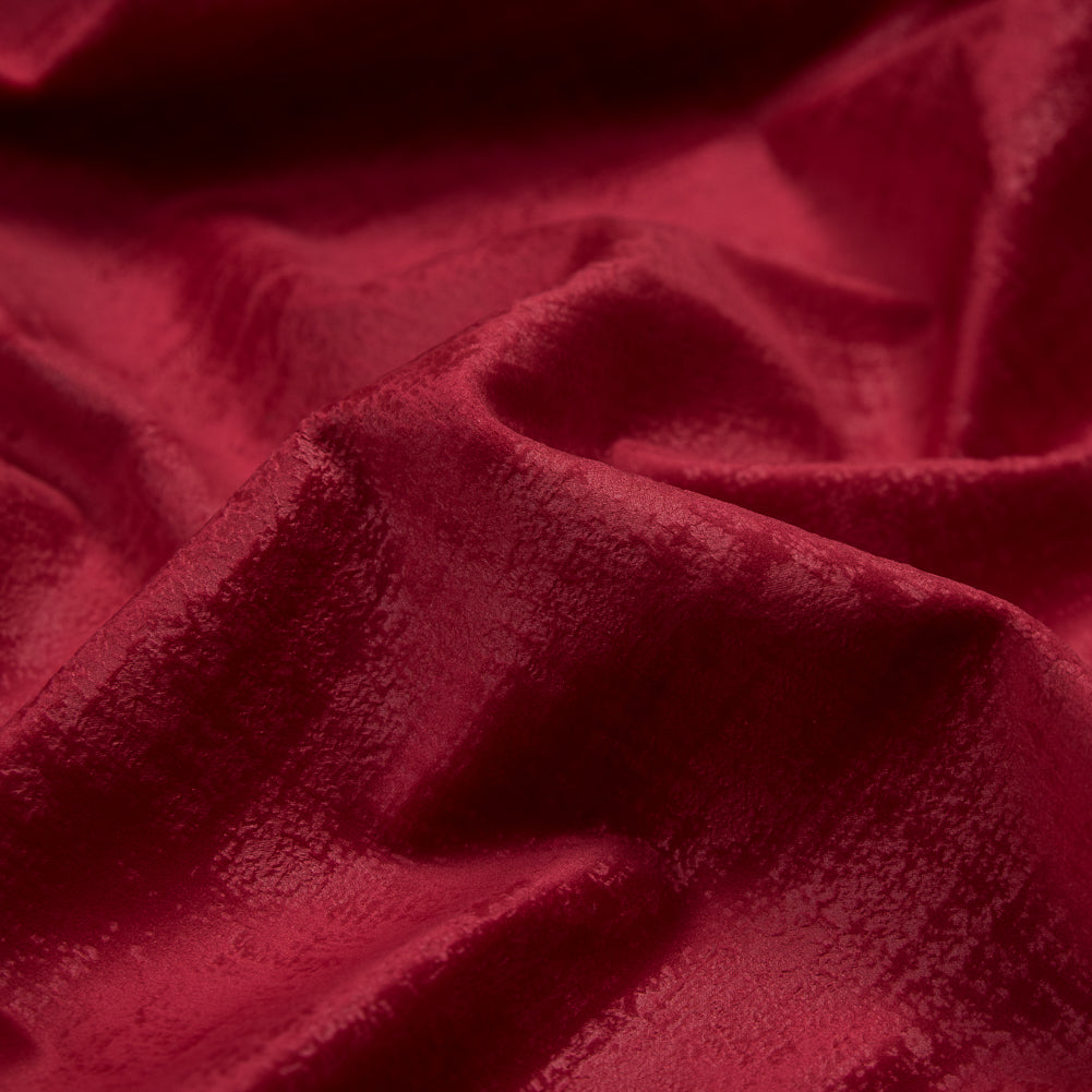 Embossed Textured Velvet - Cassis - British Imported Detail