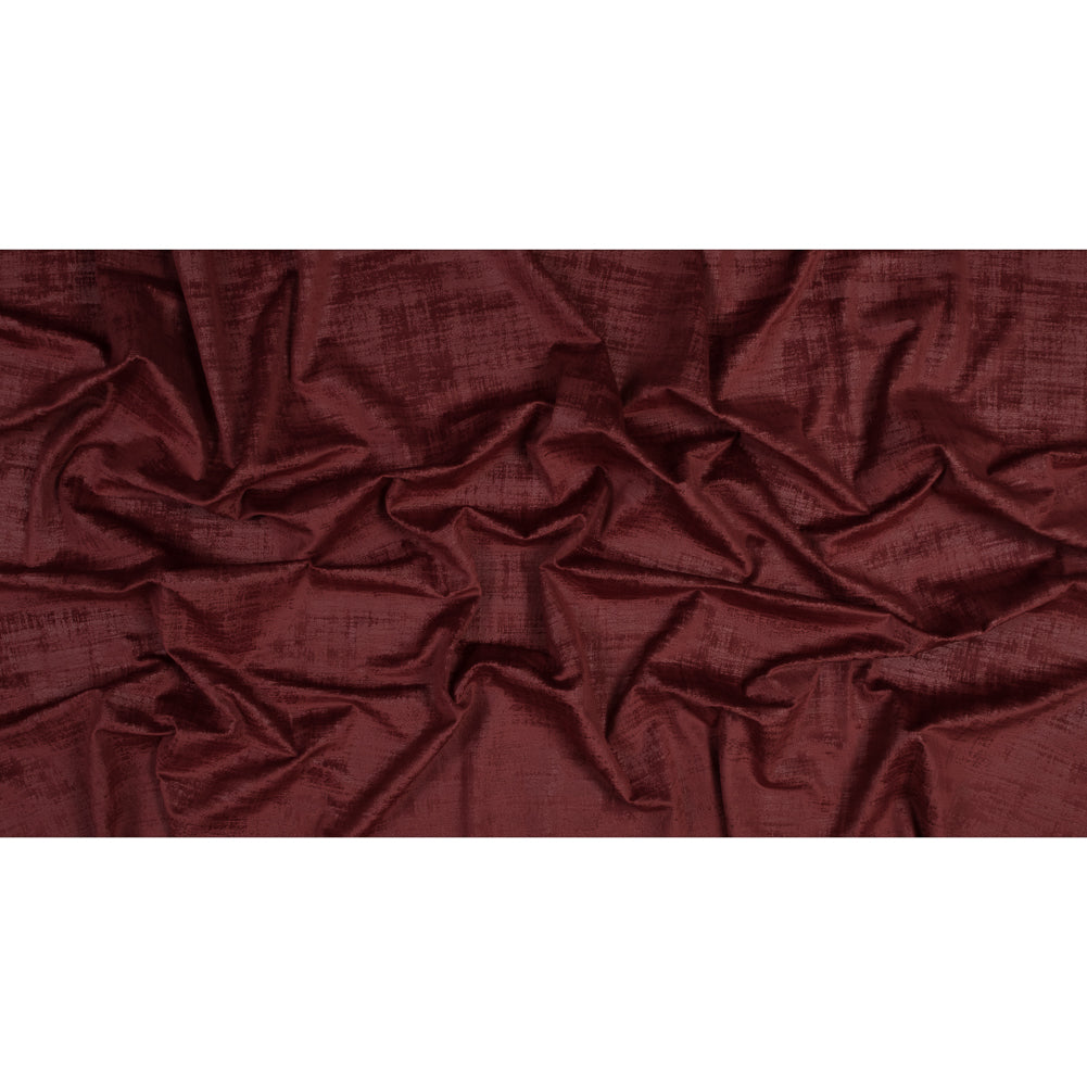 Embossed Textured Velvet - Claret - British Imported Full