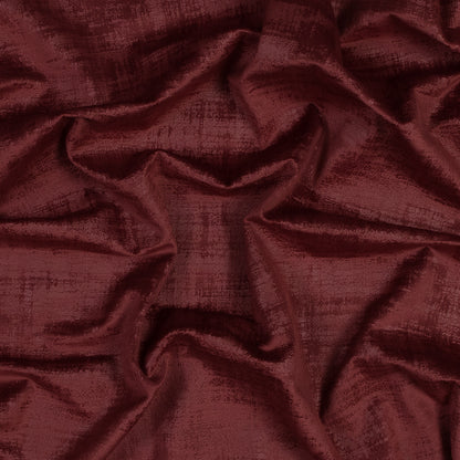 Embossed Textured Velvet - Claret - British Imported