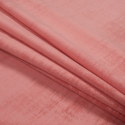 Embossed Textured Velvet - Coral - British Imported Folded