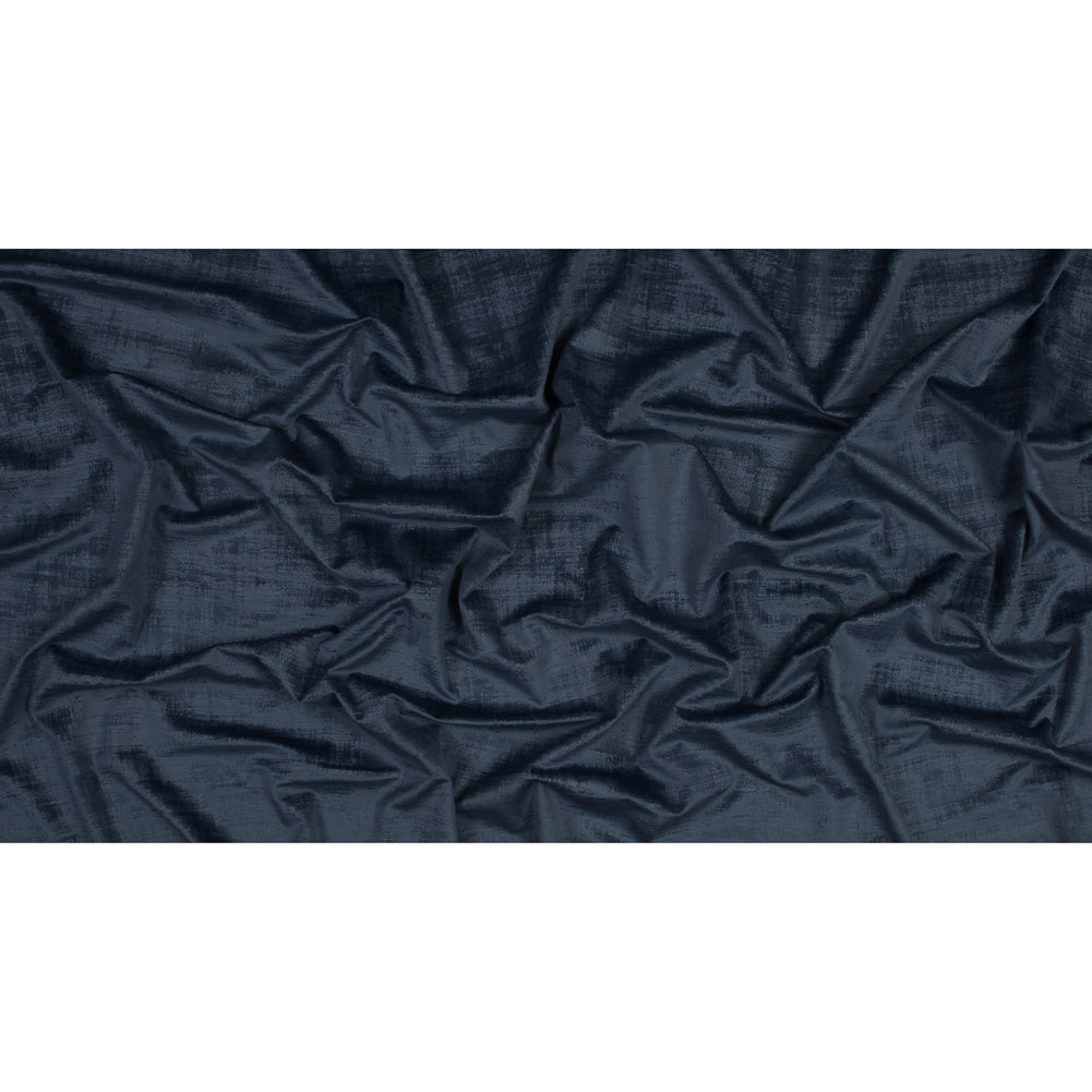 Embossed Textured Velvet - Denim - British Imported Full