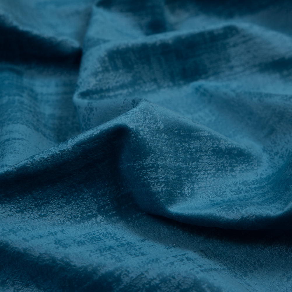 Embossed Textured Velvet - Marine - British Imported Detail