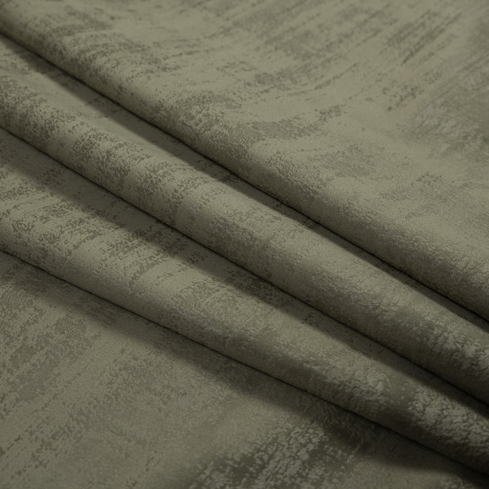 Embossed Textured Velvet - Olive - British Imported Folded
