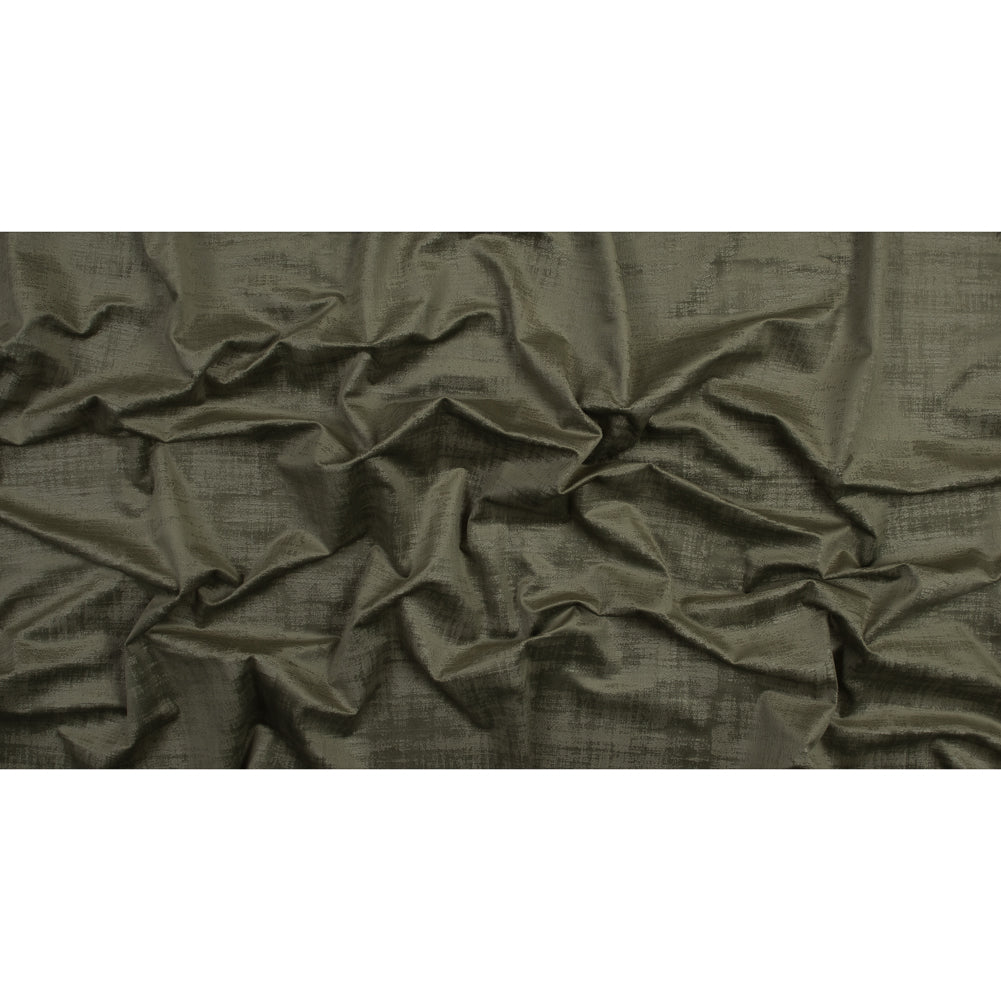 Embossed Textured Velvet - Olive - British Imported Full