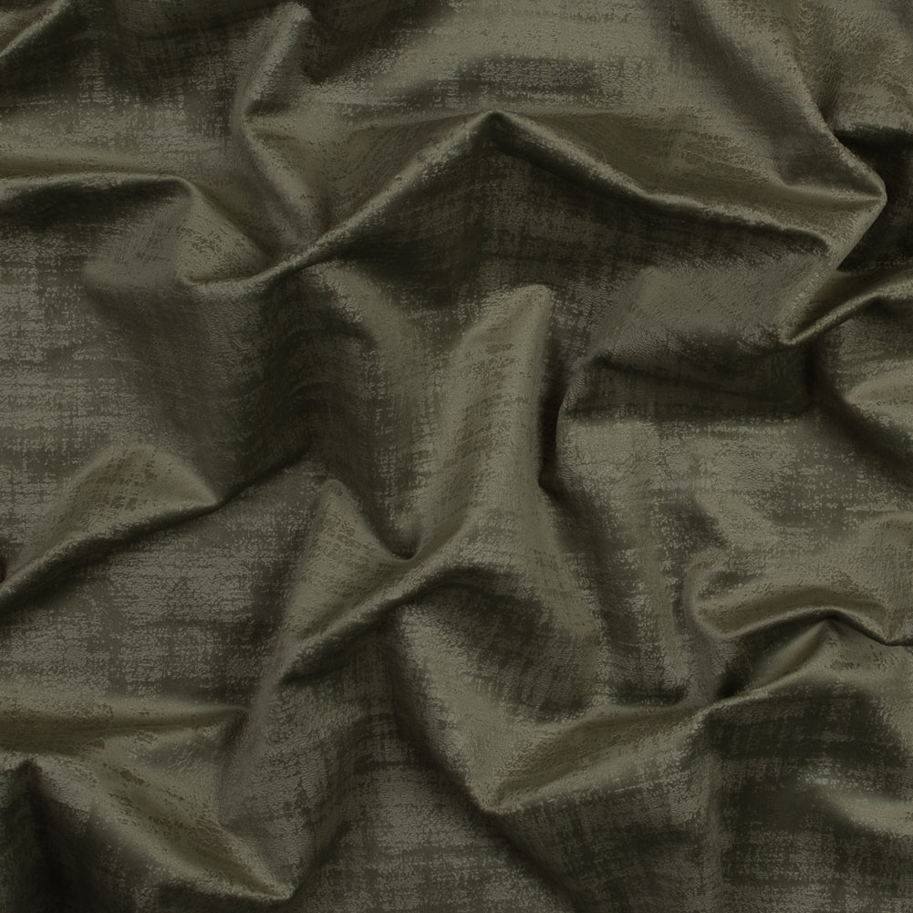 Embossed Textured Velvet - Olive - British Imported