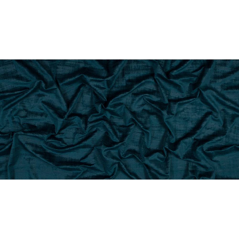 Embossed Textured Velvet - Peacock - British Imported Full