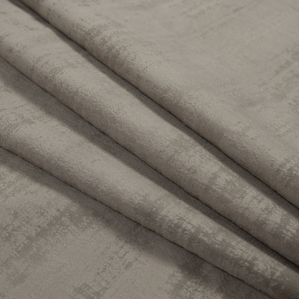 Embossed Textured Velvet - Putty - British Imported Folded