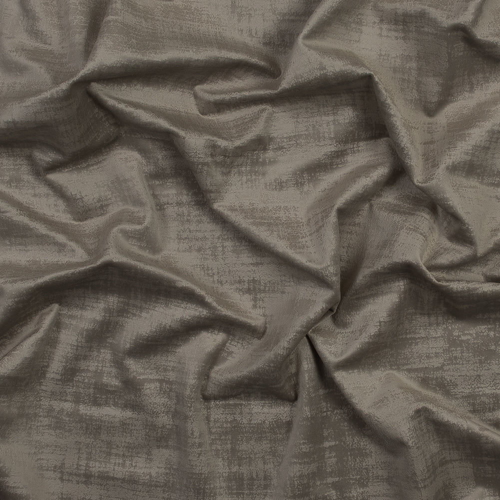 Embossed Textured Velvet - Putty - British Imported