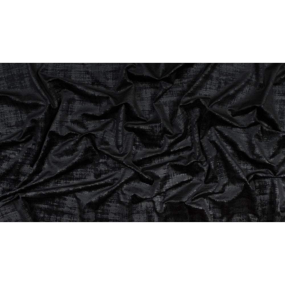 Embossed Textured Velvet - Raven - British Imported Full