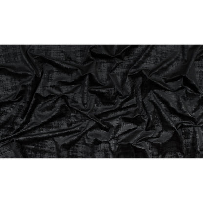 Embossed Textured Velvet - Raven - British Imported Full