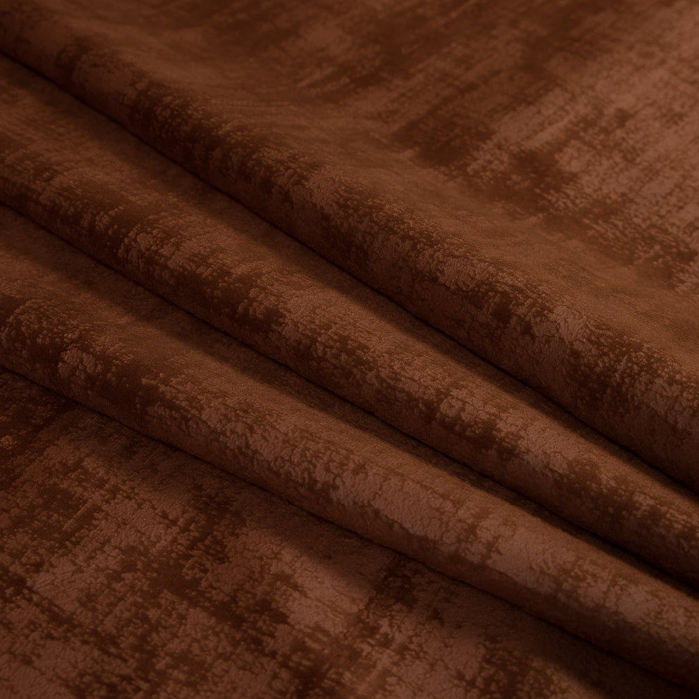 Embossed Textured Velvet - Saffron - British Imported Folded